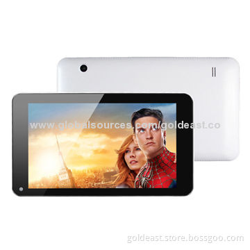7-inch G+P Capacitive Touch Screen 1,024x600P Quad-core Tablet PCs in MT8127, 512MB DDR3+4GB Storage
